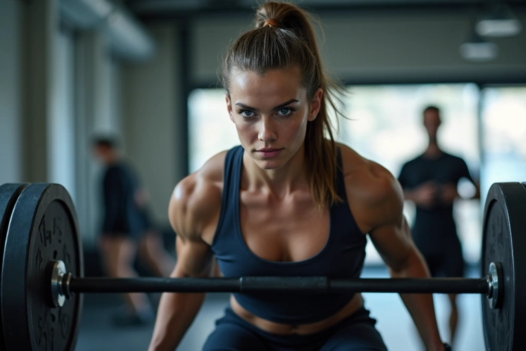 Bobsled athlete in gym
